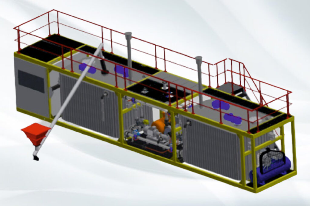 3D-проект установки полимерно-модифицированного битума со шнековым питателем