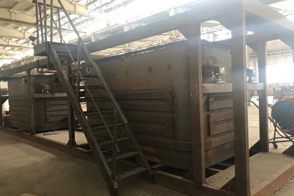 Polymer modified bitumen plant steel structure under fabrication in the workshop